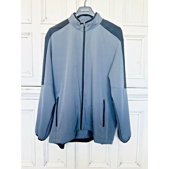 Calloway Golf Men's XL Jacket Full Zip Gray Black Zipped Pockets - Picture 2 of 11